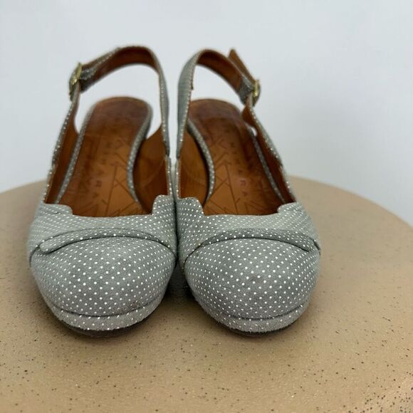 Chie Mihara Women’s Rockabilly Grey Polka Dot Suede Leather Closed Toe Heeled Sl - Picture 4 of 11